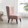Roundhill Furniture Elon Contemporary Velvet Upholstered Accent Chair, Pink - 2 of 4