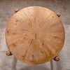 HTUTWOO Wood Round Coffee Table, Modern Center Table Cocktail Table, Farmhouse Rustic Living Room Tea Table for Home Office Bedroom - 2 of 4
