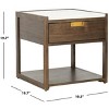 Adeline 1 Drawer Nightstand - SFV7202 - Dark Chocolate - Safavieh Couture - 4 of 4