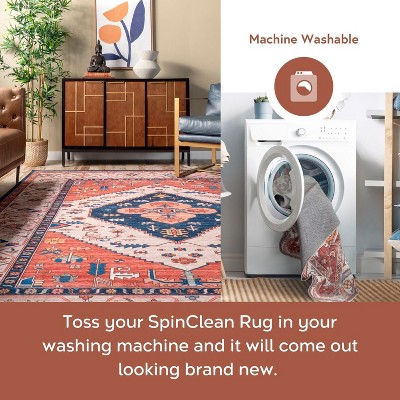 Eco-Friendly Reversible Rust Washable Area Rug, 3' x 5'