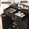 GustoWave Shoe Storage Cabinet with Doors and Drawers, 42'' Tall Shoe Cabinet with 3 Adjustable Shelves, 4-Tier Shoes Rack Organizer Cabinet - 4 of 4