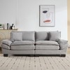 SeaCamel Corduroy Sleeper Sofa, Convertible Couch Bed with Pillows, Deep Seat Loveseat for Living Room, Bedroom, Apartment (Beige) - 2 of 4