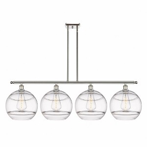 Rochester - 4 Light Stem Hung Island In Industrial Style-13.88 Inches Tall and 50.25 Inches Wide - 1 of 1
