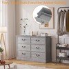 Garvee 6 Drawer Double Dresser, Wide Accent Dressers Organizer Wood Storage Cabinet for Bed Room,Living Room, Hallway - 3 of 4