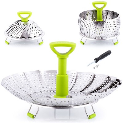 Zulay Kitchen Adjustable Vegetable Steamer Baskets For Cooking