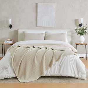 Isla Jade Twin/Twin XL Stonewashed Quilt Bedding Set Beige - 1 of 4