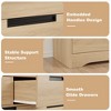 7 Drawer Dresser for Bedroom, Natural Oak Double Dresser Organizer with Embedded Handles, Wooden Chest of Drawers for Living Room Nursery Hallway - 4 of 4