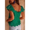 Women's Lace Square Neck Ruffle Top - Shewin Inc. - 2 of 2