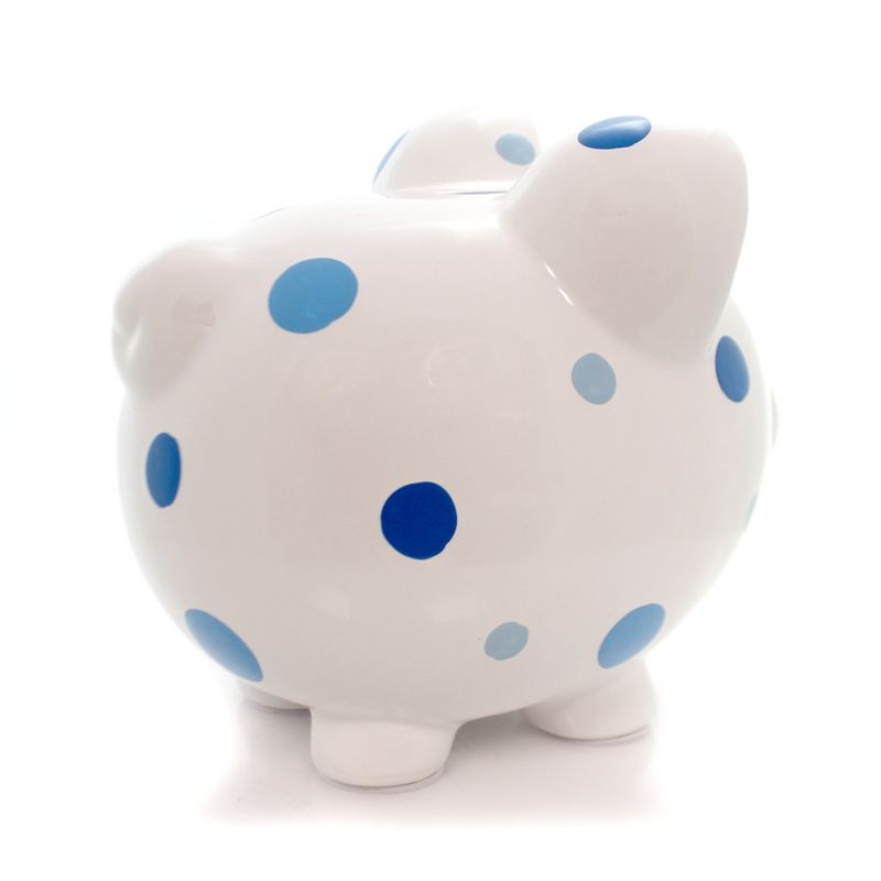 Child To Cherish 7.75 In Blue Multi Dot Bank Polka Piggy Money Saving Decorative Banks, 3 of 5