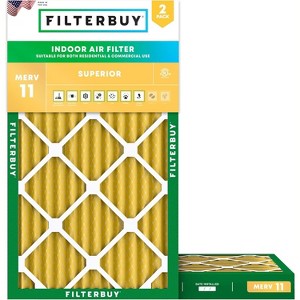 Filterbuy 17.25x35.25x2 Air Filter (2-Pack), Pleated MERV 11 Allergen Defense Replacement HVAC AC Furnace Filters (Actual Size: 17.25 x 35.25 x 1.75) - 1 of 4