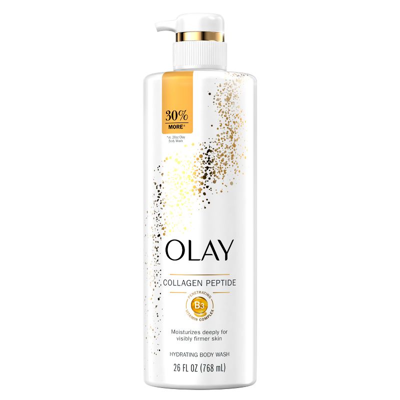 Olay Cleansing &#38; Firming Body Wash with Vitamin B3 and Collagen - Scented - 26 fl oz, 1 of 12