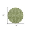 Artichoke Green And Ivory Oriental Washable Indoor Outdoor Area Rug - 3 of 4