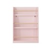Alilang 22.83 Inch Kids' Pink Book Display Shelf with Three-Tier Storage and Natural Wood Rails - Pink - 3 of 4