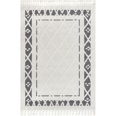 Nuloom Geometric Transitional Tasseled Indoor Area Rug Color Beige Size 5x7