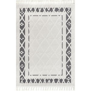 Nuloom Geometric Transitional Tasseled Indoor Area Rug Color Beige Size 5x7 - 1 of 4