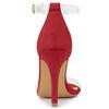 Allegra K Women's Clear Ankle Strap Stiletto Heel Open Toe Sandals - 4 of 4