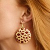Ross-Simons Italian Giraffe-Print Enamel Drop Earrings in 18kt Gold Over Sterling - 3 of 4