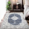 Bohemian Vintage Style Rug, Washable Low Pile Rug with Rubber Backing, Floral Floor Rug for Bedroom, Living Room, Home Office, Game Room - 3 of 4