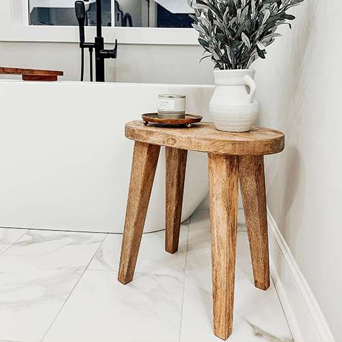 user image by @laurenawireman, Woodland Carved Wood Accent Table Brown - Threshold™