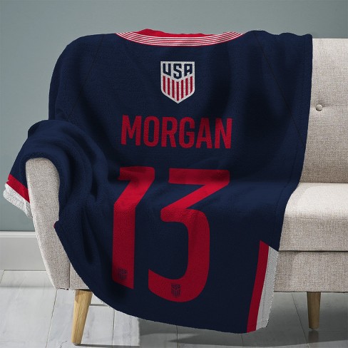 Sleep Squad Us Women's Soccer Alex Morgan 60 X 80 Raschel Plush Jersey  Blanket : Target