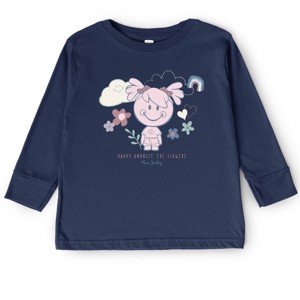 The Juniper Shop Mini Smiley Happy Amongst The Flowers Toddler Long Sleeve Tee - 1 of 4