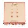 FAO Schwarz Gold Tone Reindeer and Heart Trio Earring Set - image 2 of 2