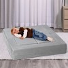 Garvee 3PCS Modular Kids Couch for Toddler Playroom, Bedroom Imaginative Furniture(Gray) - 4 of 4