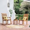 Cambridge Casual Mosko Teak Wood Outdoor Porch Rocking Chair: Weather-Resistant, 250lb Capacity, No Cushion - 2 of 4