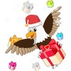 Junior's Design By Humans Santa American Bald Eagle Christmas T-Shirt By thebeardstudio T-Shirt - 2 of 3