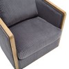 PAGED Accent Chair Modern Swivel Barrel Chair Leisure Arm Chair with 360 Degree Swivel Base for Bedroom, Living Room - 4 of 4