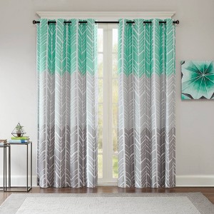 50"x84" Amanda Printed Blackout Window Curtain Panel - 1 of 4