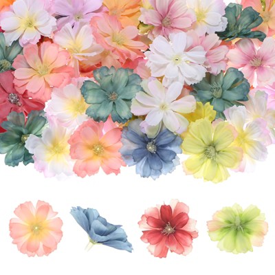 Unique Bargains Silk Fake Plum Blossom Artificial Flower Heads
