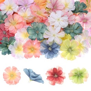 Unique Bargains Silk Fake Plum Blossom Artificial Flower Heads - 1 of 4