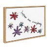 18" x 24" Sylvie Happiness Over Everything Framed Wall Canvas by Mentoring Positives Natural: Modern Decor - 2 of 4