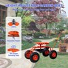 INFURNIC Kick Scooters Rolling Garden Cart with Swivel Seat Adjustable Handle and Storage Tray, Red, 31.8"*17.7"*35" - 3 of 4