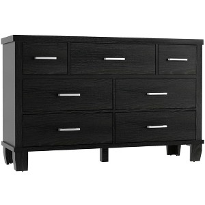 Zstar Dresser with 7 Drawers, Chest of Drawers Closet with Metal Handle, Wooden Dresser Organizer for Bedroom, Living Room - 1 of 4
