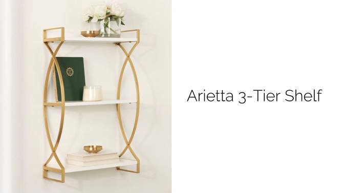 Kate and Laurel Arietta Tiered Shelf, 2 of 9, play video
