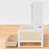 Mshliw Wooden Daybed Frame with 2 Drawers and Storage Cabinet - Rattan Design, Sturdy Pinewood Construction - 2 of 4