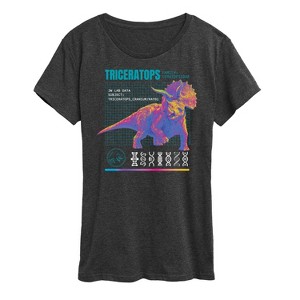 Women's - Jurassic Park - Triceratops Short Sleeve Graphic T-Shirt - 1 of 4