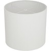 Springcrest 13 1/4" Top x 13 1/4" Bottom x 12" High x 12" Slant Lamp Shade Replacement Medium White Sandstone Drum Modern Linen Spider Harp Finial - 4 of 4