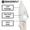 Spyderco Dragonfly Stainless Tattoo Folding Pocket Knife with 2.32" VG-10 Flat-Ground Blade | Corrosion Resistant Stainless Steel Handle, Silver - 3 of 4