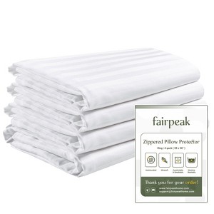 Fairpeak Pillow Protectors, King (20x36), 4 Pack, Zippered, Hotel-Quality, Breathable, Machine Washable - 1 of 4