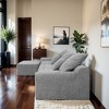 111" Modular Sectional Sofa with Adjustable L-Shaped Design, Velvet Sectional Sofa for Living Room, Large Sectional Sofa for Family Spaces-Koiai - 3 of 4
