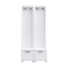 CLIHOME Set of 2 Freestanding Hall Tree , Multifunctional 3-IN-1 Entryway Coat Rack, Seating Bench with Storage Drawers - 3 of 4
