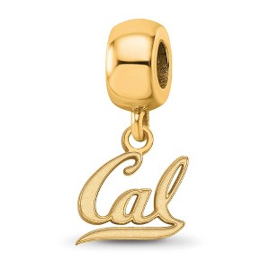 Black Bow Jewelry 14k Yellow Gold Plated Sterling Silver California Berkeley Golden Bears NCAA Bead Charm - 1 of 4