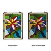 Chloe Lighting Colorful Daisy Tiffany-Style Floral Window Panel 24"Height - 2 of 4