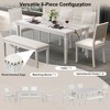 Mshliw Vintage 6-Piece Extendable Dining Table Set with 4 Upholstered Chairs and Bench, 59–72 Inch Kitchen Table Set with Distressed Finish - 4 of 4