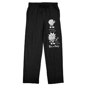 Rick & Morty Wubba Lubba Dub Dub Men's Black Sleep Pajama Pants - 1 of 4