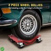 Heavy-Duty Steel Car Wheel Dolly Set of 2/4 4000lbs/8000LBS Capacity Anti-Skid Tire Skates with 360° Swivel Casters - 4 of 4