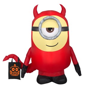 National Tree Company 3.5' Despicable Me Minions Halloween Dave Inflatable Decoration - 1 of 3